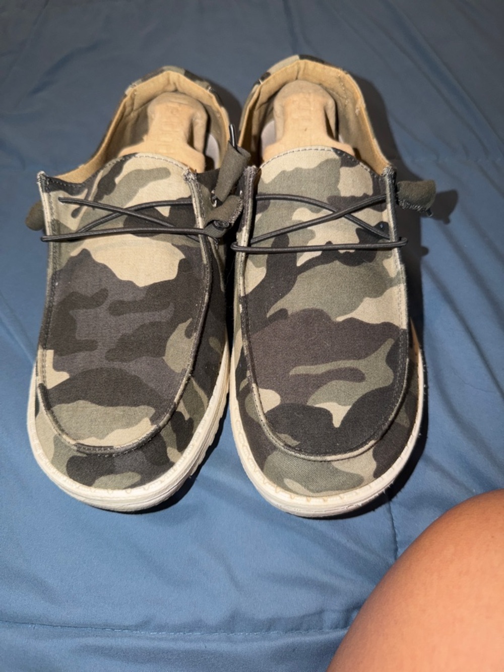 Hey Dudes Tan Camo Canvas Slip-Ons